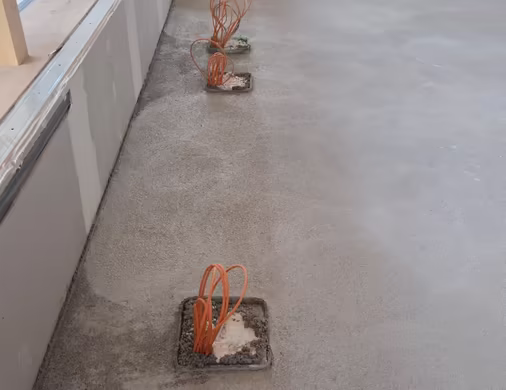 Estrich, Estrichsand, Fußbodenheizung, Zement © Ing. Markus Stock GmbH